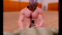 Porno gay 3D - Guardia travieso mete la polla de goma en el culo de un hombre muy caliente