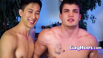 Sexy Asian Jock Barebacks His Cute Friend  - Tyler Wu, Kurt Adam