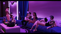 Гэнгбэнг-секс-вечеринка в готическом районе - 3D хентай