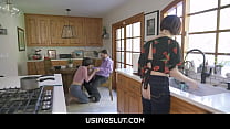 UsingSlut - Look Alike StepDaughter and StepMom Share Each Other’s Bodies with StepDaddy and Enjoy Freeuse Fuck - Angeline Red, Jessica Ryan