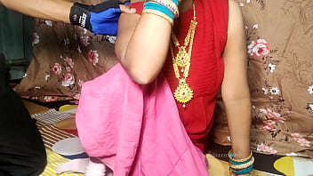 Desi Best Pati Wife Real Red Cloth Hindi