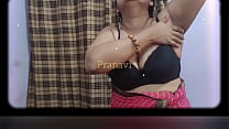 Pranavi tomando corrida Telugu audio sucio