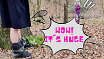 Exhibicionista LUCKY: Obtuve una mamada gratis de un extraño caminando en el bosque