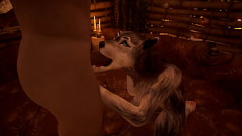Парень с большим членом трахает Фурри волчицу | Парень с большим членом | 3D порно