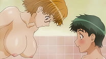Meia- de MILF toma banho com seu meio- de 18 anos - Hentai sem censura [legendado]