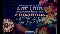 Captain Firehawk and the Laser Love Situation [ Hentai Games PornPlay ] Ep.1 stripping naked a giant alien monster girl in red latex suit