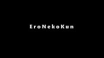 [EroNekoKun] - Le mignon Neko Boy en robe de nuit noire sexy joue avec des jouets et jouit sans les mains