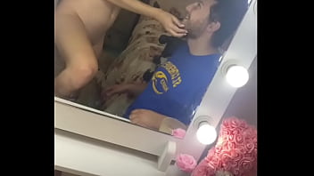 T-Girl fucks her boyfriend's face & makes him suck her dick to prove his love