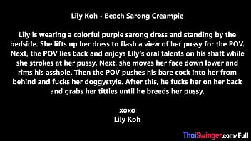 Fun Thai MILF amateur Lily Koh homemade blowjob and POV doggystyle