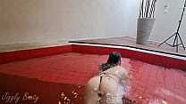 POV - Huge Ass Amateur Girlfriend Wearing A Tiny Bikini Gives A Footjob Before Some Poolside Reverse Cowgirl -FULL VIDEO ON RED -