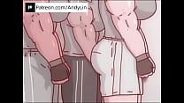 Academia dos caras musculosos, conhecendo o treinador~ peito grande （anime：patreon/AndyLin）
