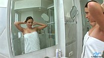 Naughty Nubile Cleans Her Horny Pussy In The Shower