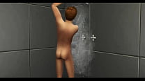 義理の弟がシャワーを浴びているときに義理の妹がバスルームに入り、彼のオナニーを手伝い、結局セックスしてしまう