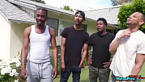 Brunette Whitney Wright Gang Blows & Bangs A Bunch Of Big Black Negro Cocks!