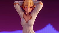 Genshin Impact (エロアニメ) ENF CMNF MMD - 金髪の宵宮は、大きな胸、お尻、マンコを見せながら服が消えるまで踊り始めます | bit.ly/4681e22