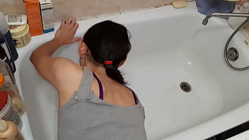 I fuck the maid in the bathroom - Lesbian Illusion Girls