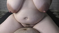 BBW horny stepmom ride my dick in cowgirl position until i cumming inside her hairy pussy and make her pregnant