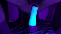 Otter Consolador Bolas Luz Negra Profunda Juego de Consolador Anal UV - Brilla en la Oscuridad, Juego DD Extremo