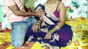 Garoto vizinho fodeu a esposa recém-casada depois do boquete! voz hindi