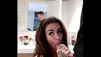 HOT HOMEMADE SUCKING AND FUCKING A GIANT COCK in the BATHROOM - Alberto Blanco & Susy Gala