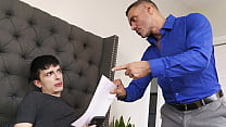 Stepdaddy Barge Into Stepson&#039_s Room to Confront About His Poor Grades - Unclebangs