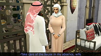 Uma mulher árabe está traindo o marido com um belo homem árabe. Versão demo.