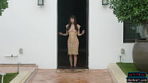 Sessione di sauna Ivy Rose, modella bruna super sexy tutta naturale, modella di Playboy