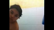 Lovely Asian GF on Shower -