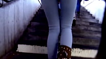 Candid Ass in tight jeans